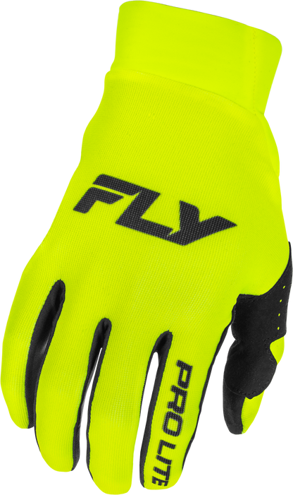 Fly Racing Youth Pro Lite Gloves Hi Vis/Black Yellow (Part #379-046YL)