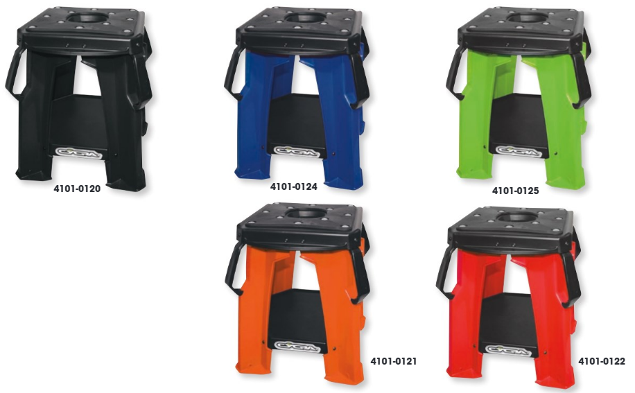 CYCRA Moto Stand with Durable Rubber Top, Tool Tray and Wide Guide Edges