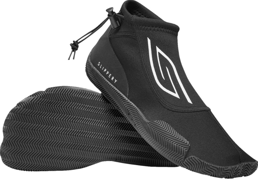 SLIPPERY Amp Shoes Black Neoprene Waterproof w/Molded Rubber Sole