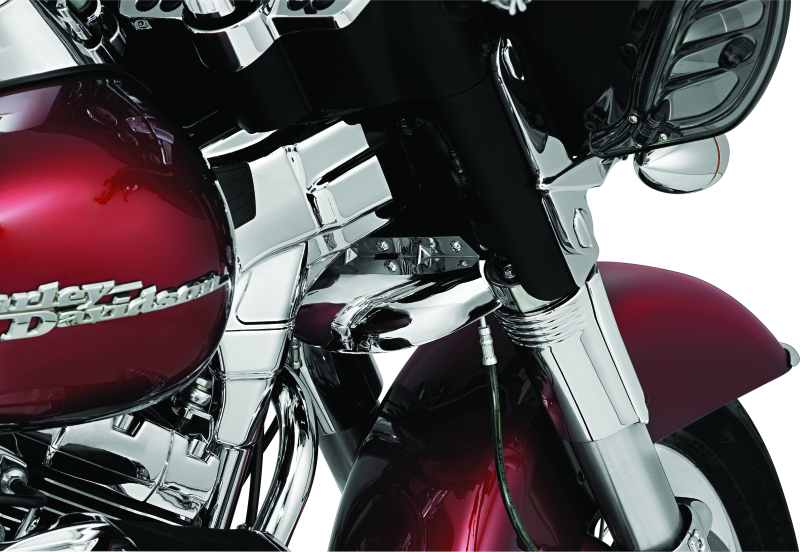 Kuryakyn Deluxe Neck Covers for 95-07 Harley Davidson Touring Models Chrome Part 7866