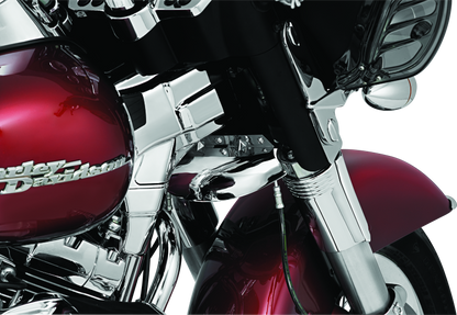Kuryakyn Deluxe Neck Covers for 95-07 Harley Davidson Touring Models Chrome Part 7866