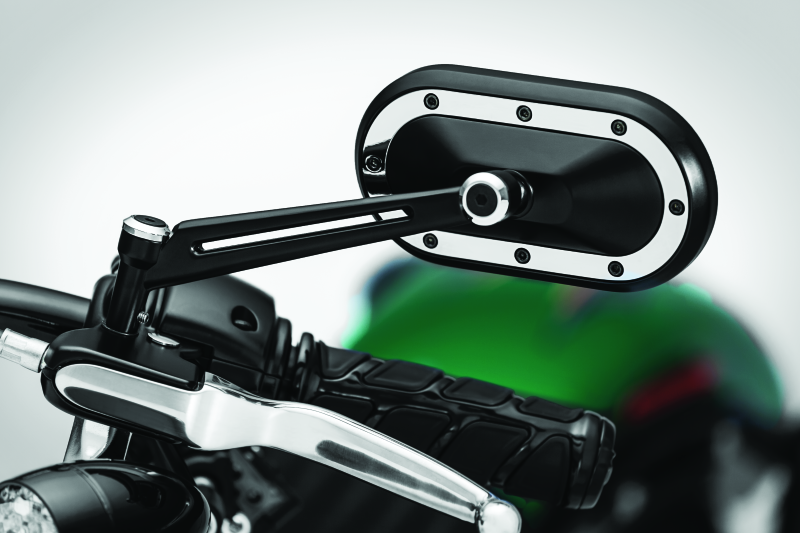 Kuryakyn Heavy Industry Mirrors Satin Black & Chrome - Part Number kur1766