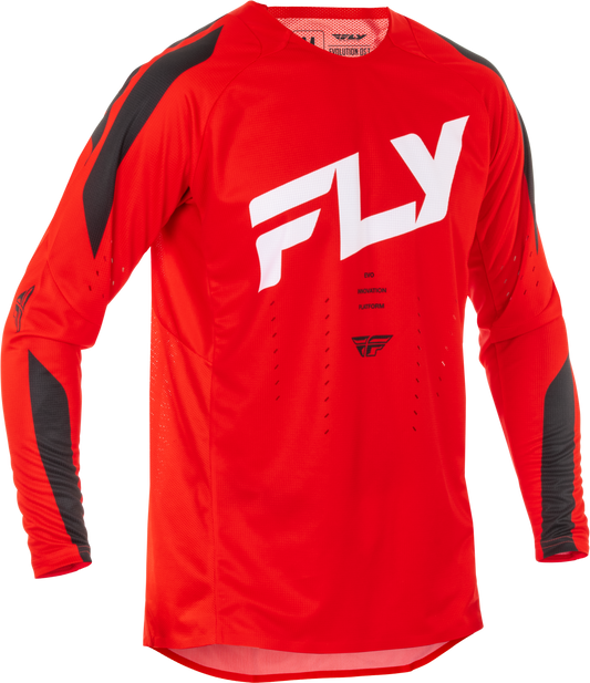 Fly Racing Evolution DST Jersey Red/White/Black Small - Lightweight Performance Cycling Jersey