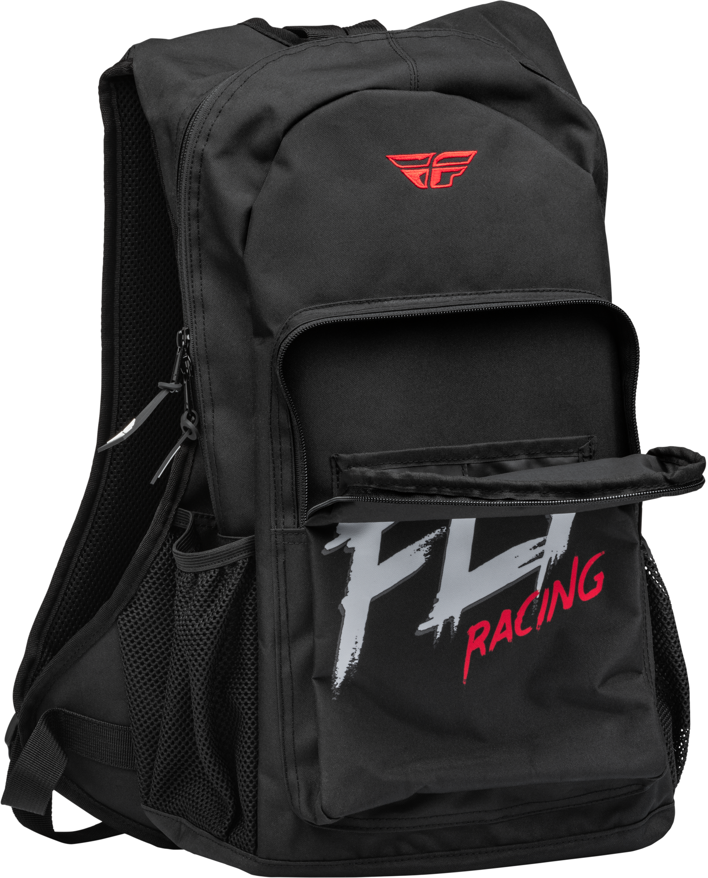 FLY Racing Jump Pack Backpack Black/White – 35L Moto Gear & Travel Bag