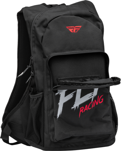 FLY Racing Jump Pack Backpack Black/White – 35L Moto Gear & Travel Bag