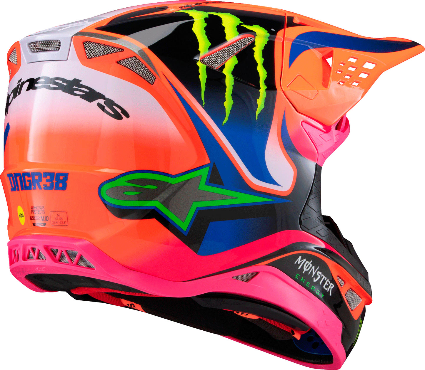 Alpinestars Supertech S-M10 Deegan Monster Moto Helmet Lg 8300425-433-L