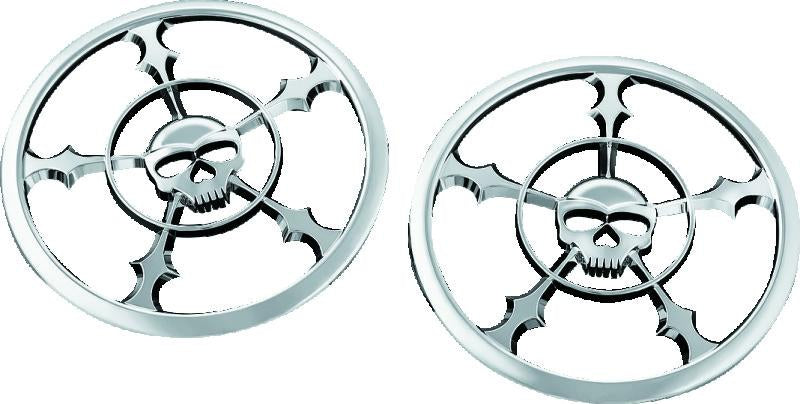 Kuryakyn Zombie Speaker Grill for 14-Up Harley Davidson Touring Models - Chrome