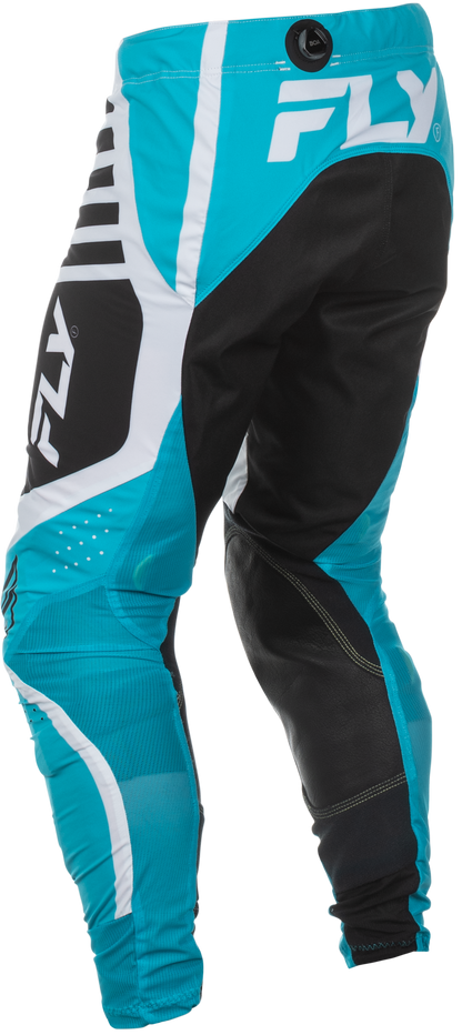 Fly Racing Lite Pants Blue/White/Black Size 28 – Lightweight Motorcycle Riding Pants with Kevlar Heat Shields