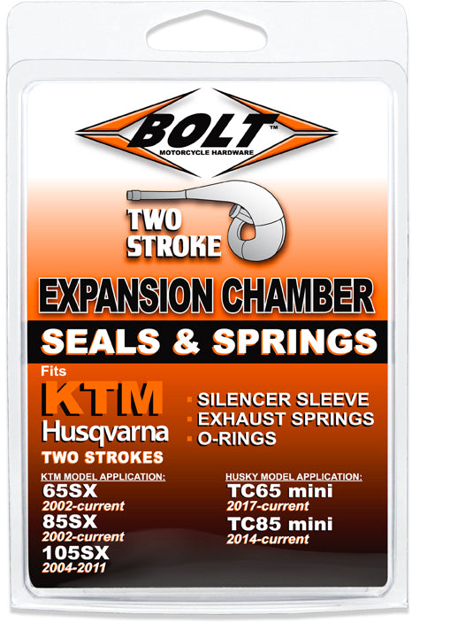BOLT EU.EX.65-85CC 2 Stroke O-Ring, Spring, and Coupler Kit for KTM 65 SX