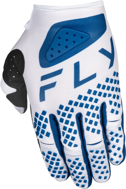 Fly Racing Kinetic Center Gloves White/Navy - Model 378-5113X