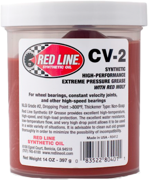 Red Line CV-2 Grease with Red Moly (80401) 14oz Jar