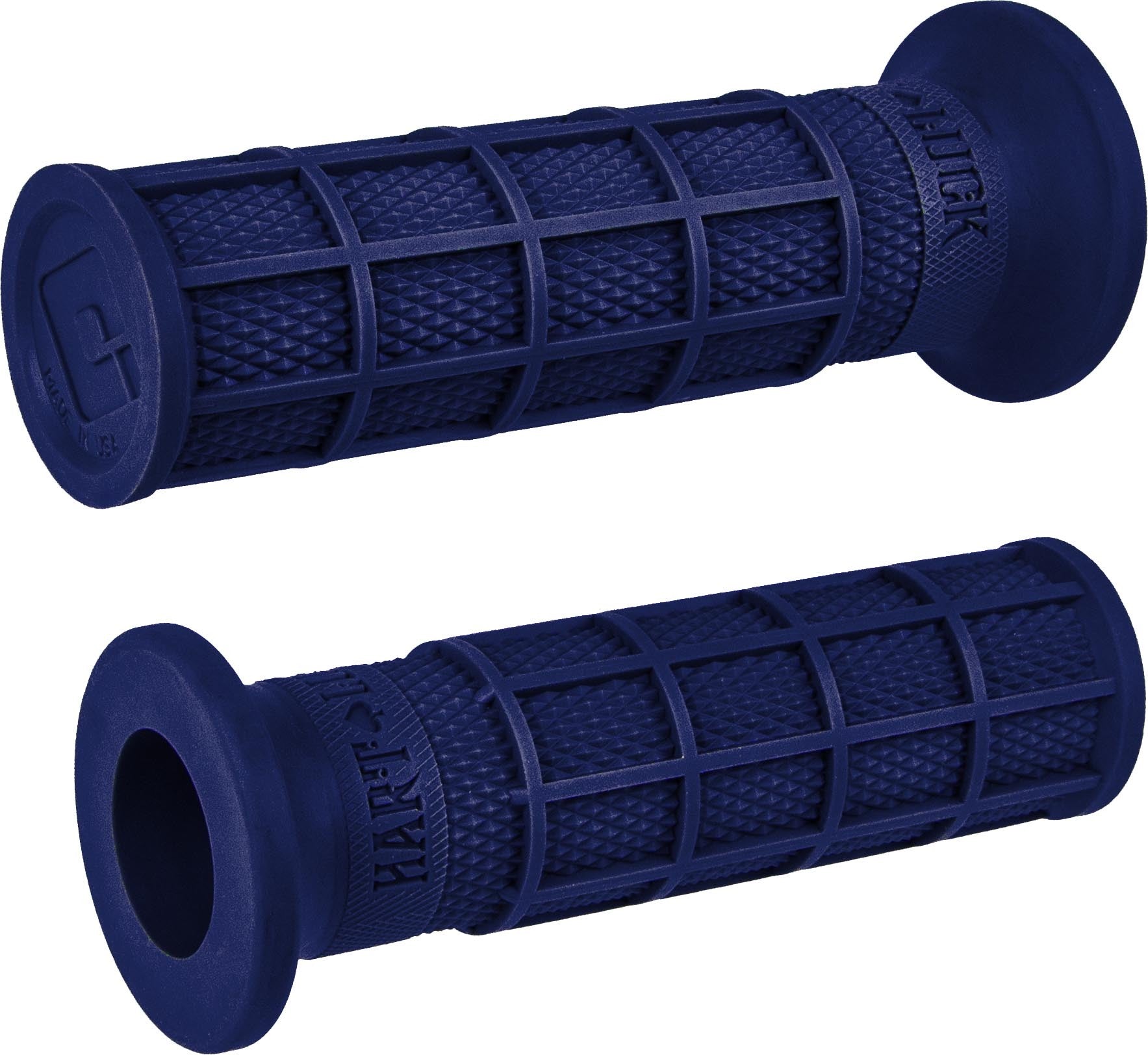 ODI Hart Luck Full Waffle Dark Blue V-Twin Motorcycle Handlebar Grip (Part V02FWDU)