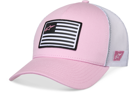 ALPINESTARS FLAG SNAPBACK HAT PINK/WHITE