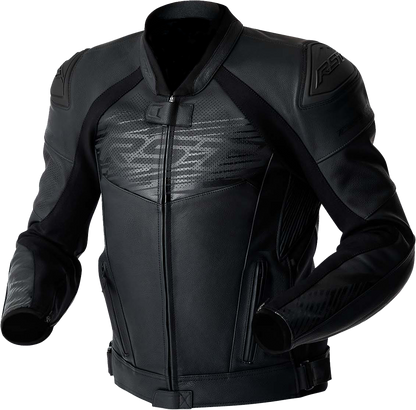RST TracTech Evo D3O Leather Motorcycle Jacket Black - Part 103635BLK-56