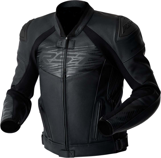 RST TracTech Evo D3O Leather Motorcycle Jacket Black - Part 103635BLK-56