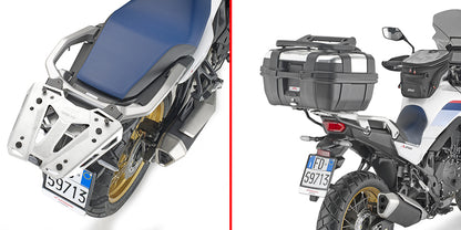 GIVI SR1201 Specific Rear Rack for Honda XL750 Transalp - Aluminum and Matte Black