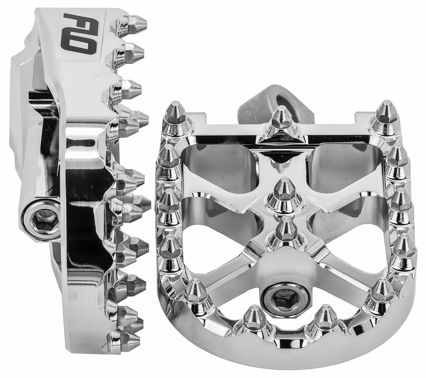 FLO Motorsports BMX Style Chrome Footpegs for Harley Davidson 2014-2017 XL Models