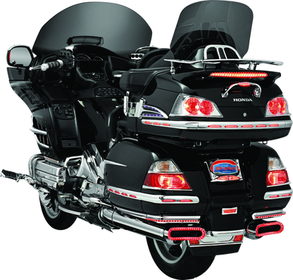 Kuryakyn LED Lighted Trunk Lid Handle for Honda GL1800 Gold Wing (2001-2005) - Chrome with Clear Lens and Red LEDs