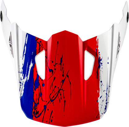 Fly Racing Yth Kinetic Drip Helmet Visor Red, Black & White - Part 73-8681VY