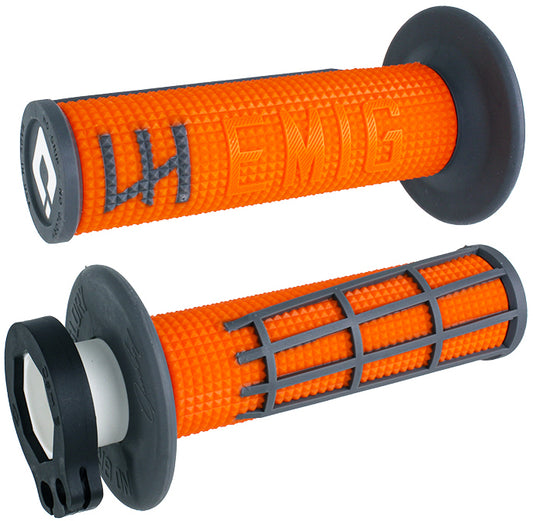 ODI Emig 2.0 V2 Lock-On Grip Orange/Graphite – Enhanced MX & Off-Road Performance