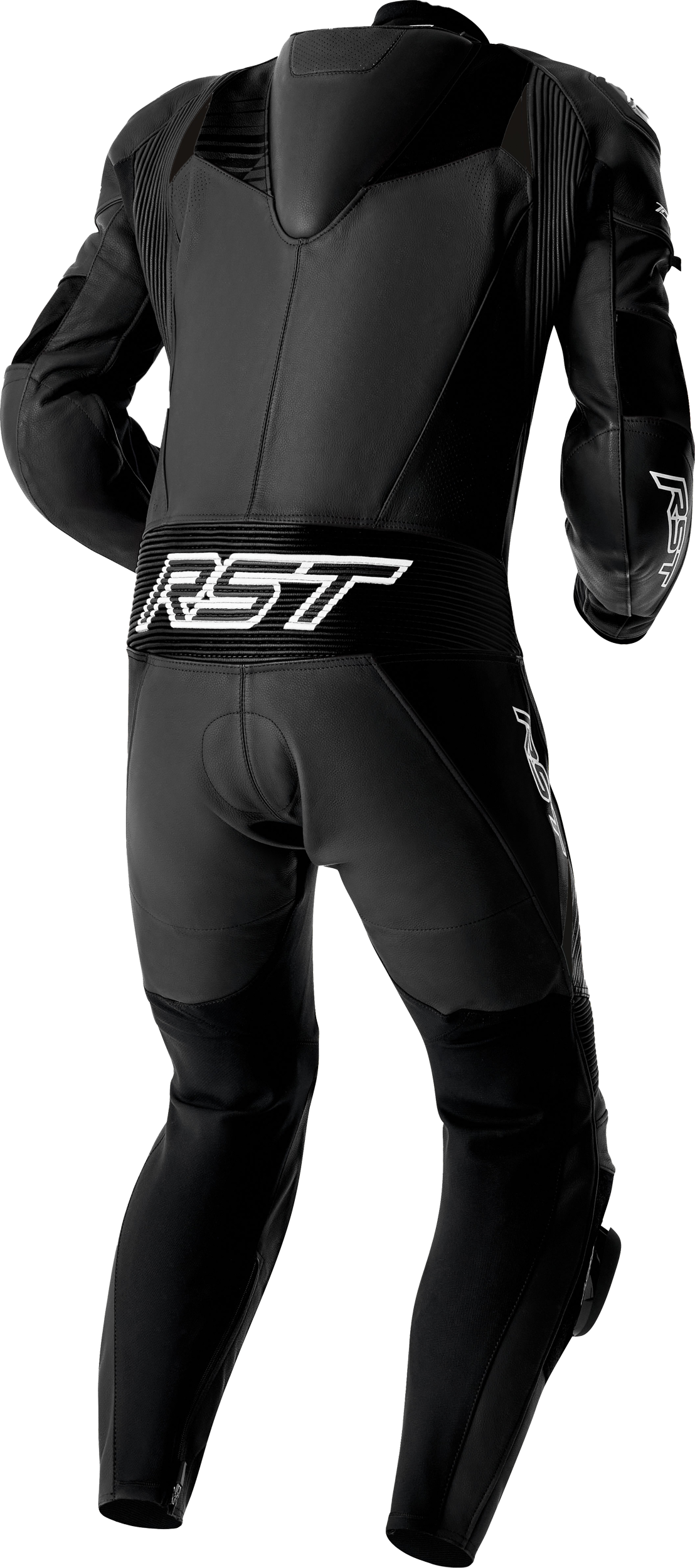 RST Tractech Evo D3o Leather Motorcycle Suit Black and White, Small – Part Number 103634WHI-40