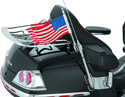 Kuryakyn Antenna Flag Mount with Flag for Honda GL1800 (2001-2017) - Chrome