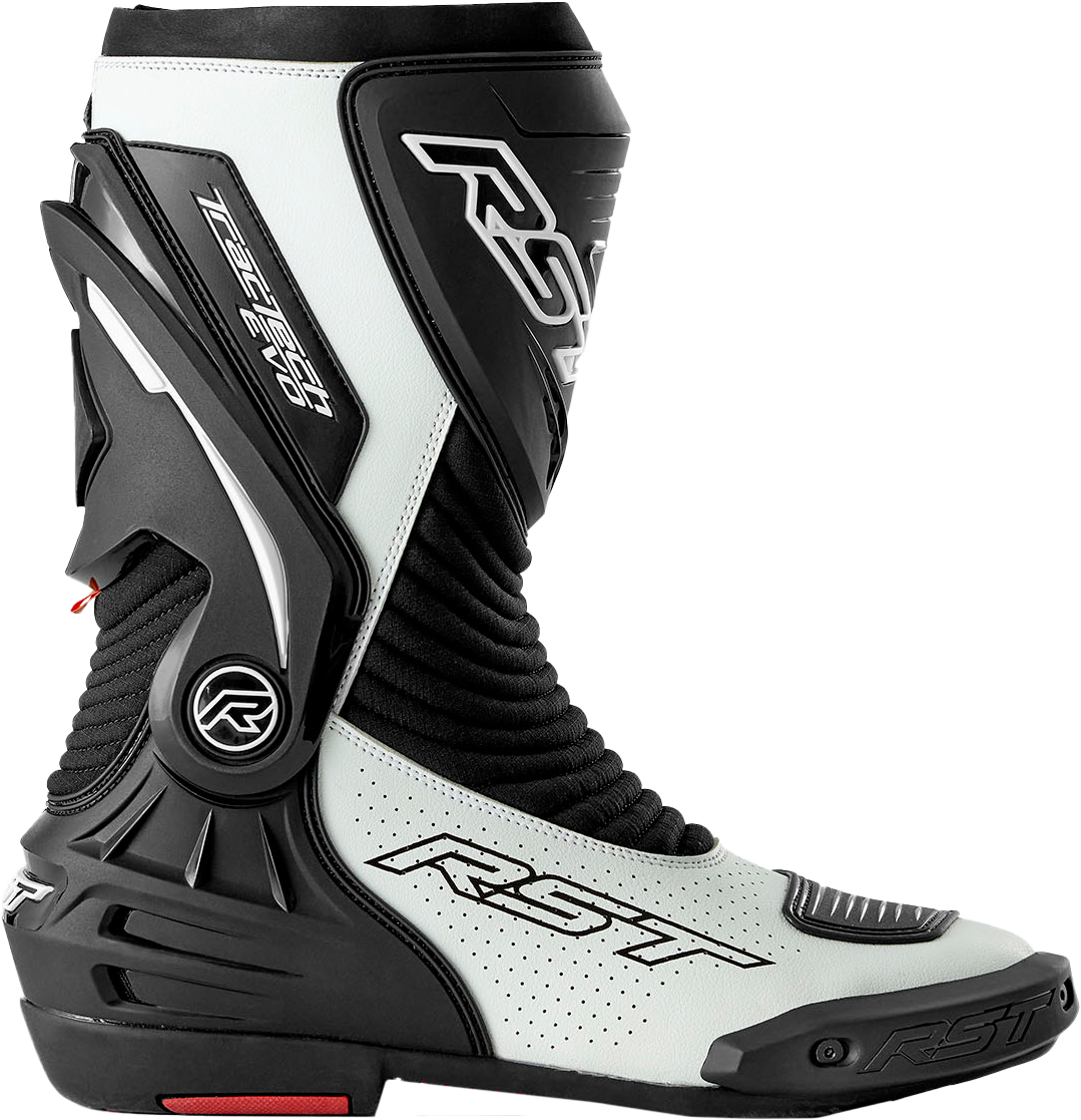 RST Women's Tractech Evo D3O Motorcycle Boots – Black and White, Size 9