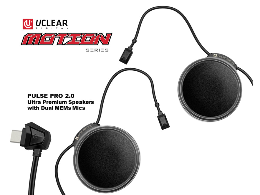 UCLEAR Motion 4 Lite Bluetooth Communicator with Multi-Rider Intercom and Weatherproof Design