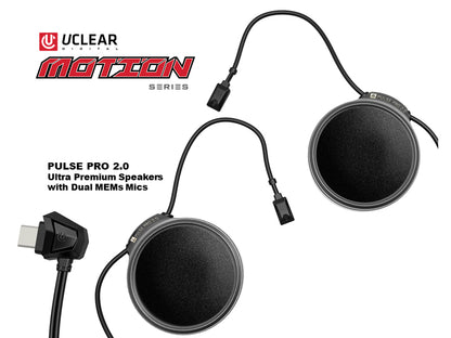 UCLEAR Motion 4 Lite Bluetooth Communicator with Multi-Rider Intercom and Weatherproof Design
