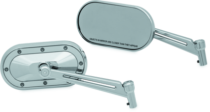 Kuryakyn Heavy Industry Chrome Mirrors Part Number KUR1736 for Powersports Vehicles