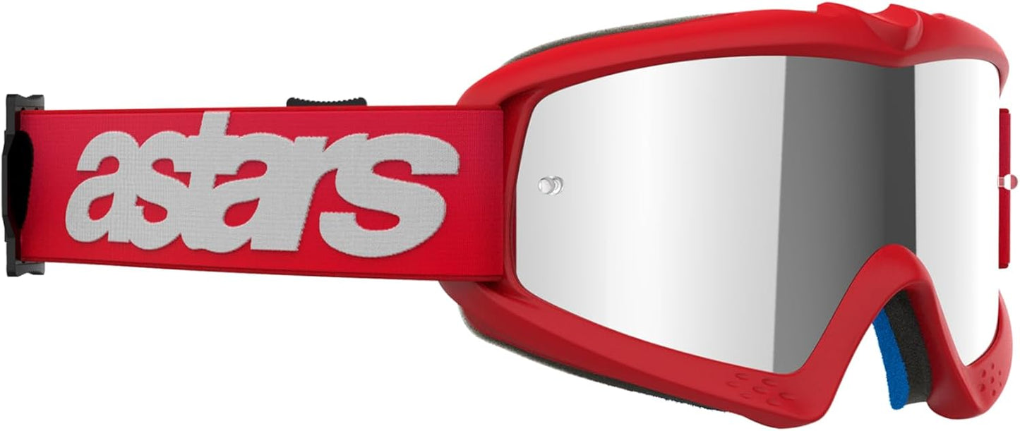 Alpinestars Vision Youth Goggles Blaze Red w Silver Mirror Lens