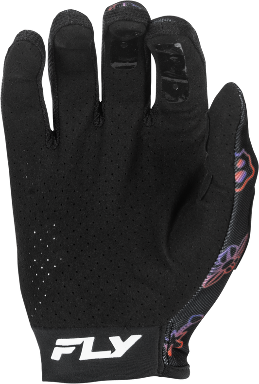 FLY RACING YOUTH LITE OUTLINE GLOVES BLACK/RED/PURPLE YM'YM