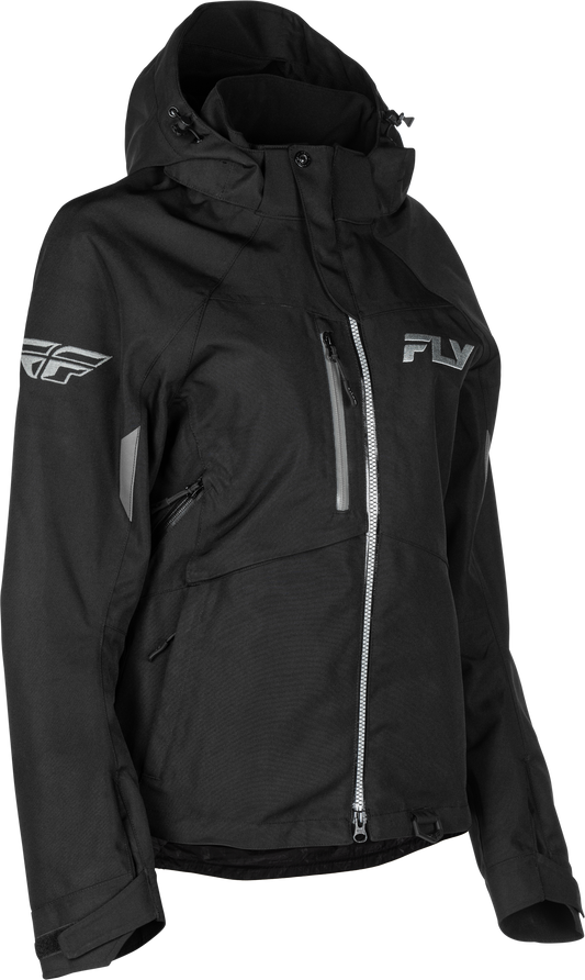 Fly Racing Women's Carbon Jacket Black and Grey, Size 2X