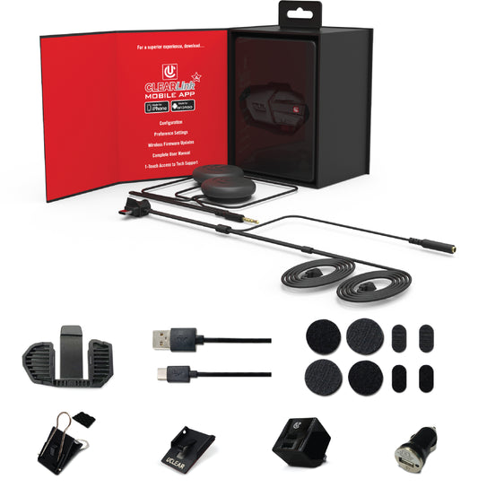 UCLEAR Motion HDX-V Single Kit Helmet Audio System with Crash Detection and DynaMESH Intercom