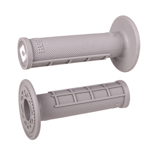 ODI Half Waffle Lock On Grip Grey Soft Compound H36HWG for MX Bikes