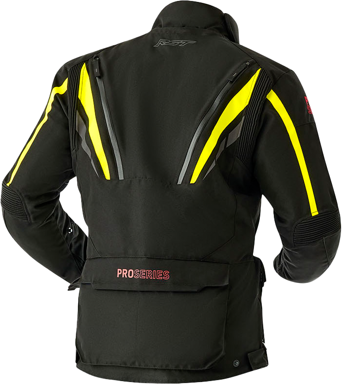 RST Pro Series Paragon D3O Jacket - Black and Fluorescent Yellow, 4XL
