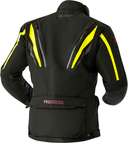 RST Pro Series Paragon D3O Jacket - Black and Fluorescent Yellow, 4XL