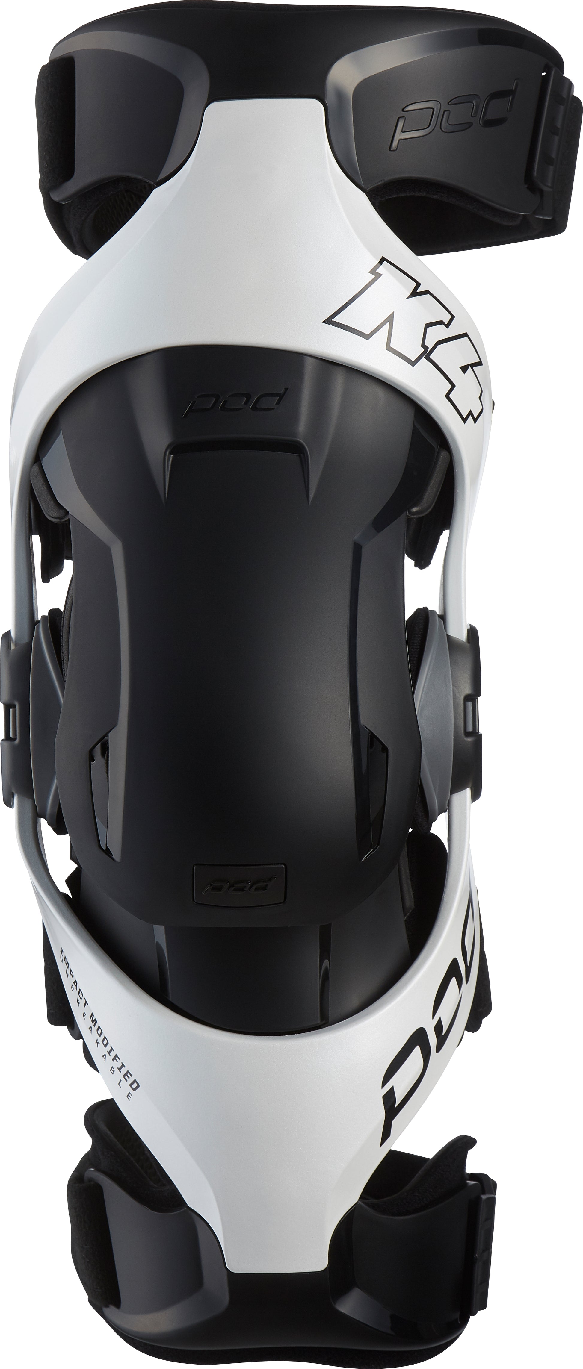 POD K4 V2.0 Knee Brace (Left) White/Black XL/2X – Impact-Modified Frame & Multi-Sport Protection