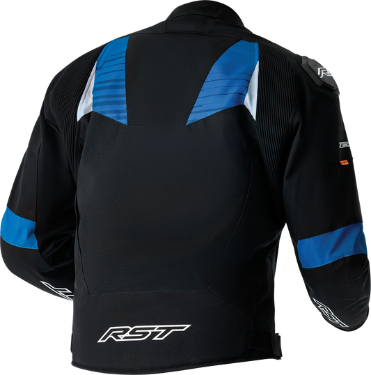 RST Tractech Evo D3o Textile Motorcycle Jacket Black/Blue - Medium (Part #103640BLU-42)