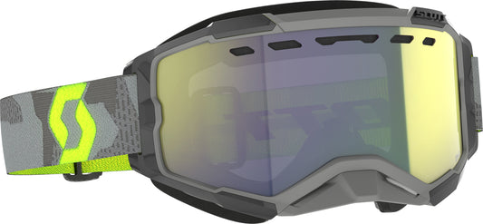 SCOTT Fury Snowcross Goggle Lt Gray/Nen Yellow with Enhanced Yellow Chrome - Part #278605-7697335