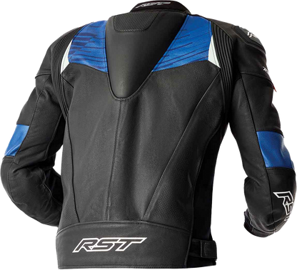 RST Tractech Evo D3o Leather Jacket Blue/Black Size Small