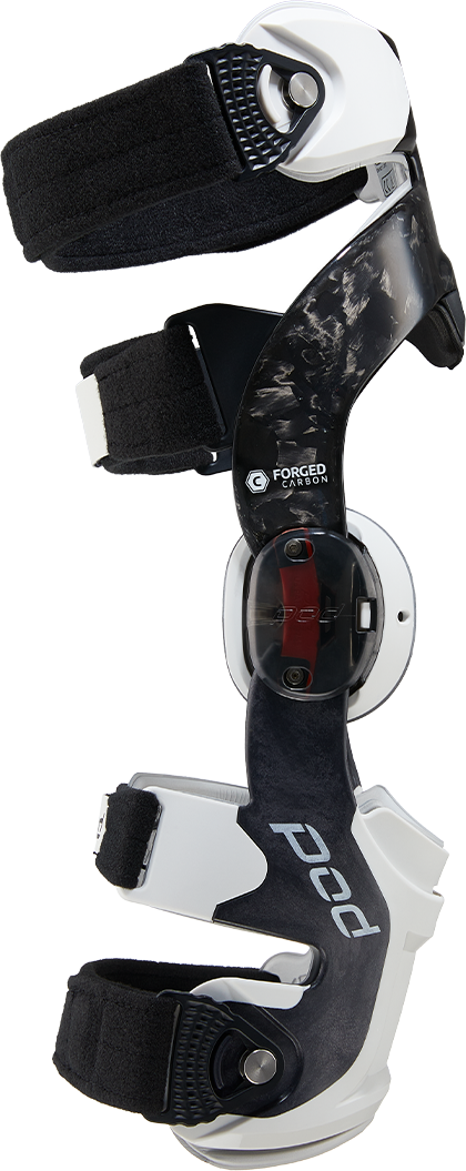 POD K8 3.0 Carbon Knee Brace for Right Leg, Small - Innovative Support with Impact Protection