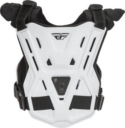 Fly Racing Youth Revel Roost Guard Race White - Impact Protection with BioFoam Chassis and CE Certification