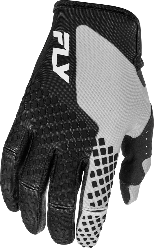 FLY RACING YOUTH KINETIC GLOVES BLACK/GREY YM'YM