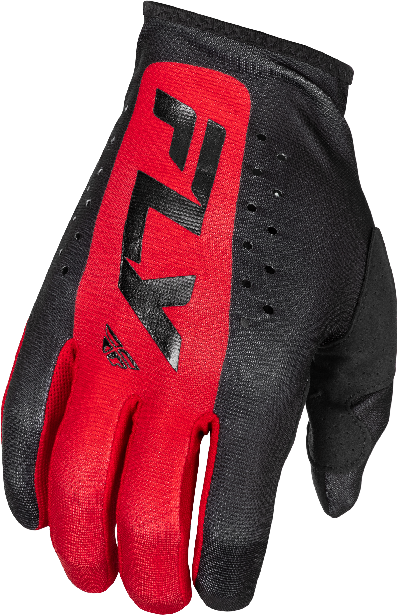 Fly Racing Lite Gloves Black/Red XS – Lightweight Race Gloves with Touch Screen Compatibility
