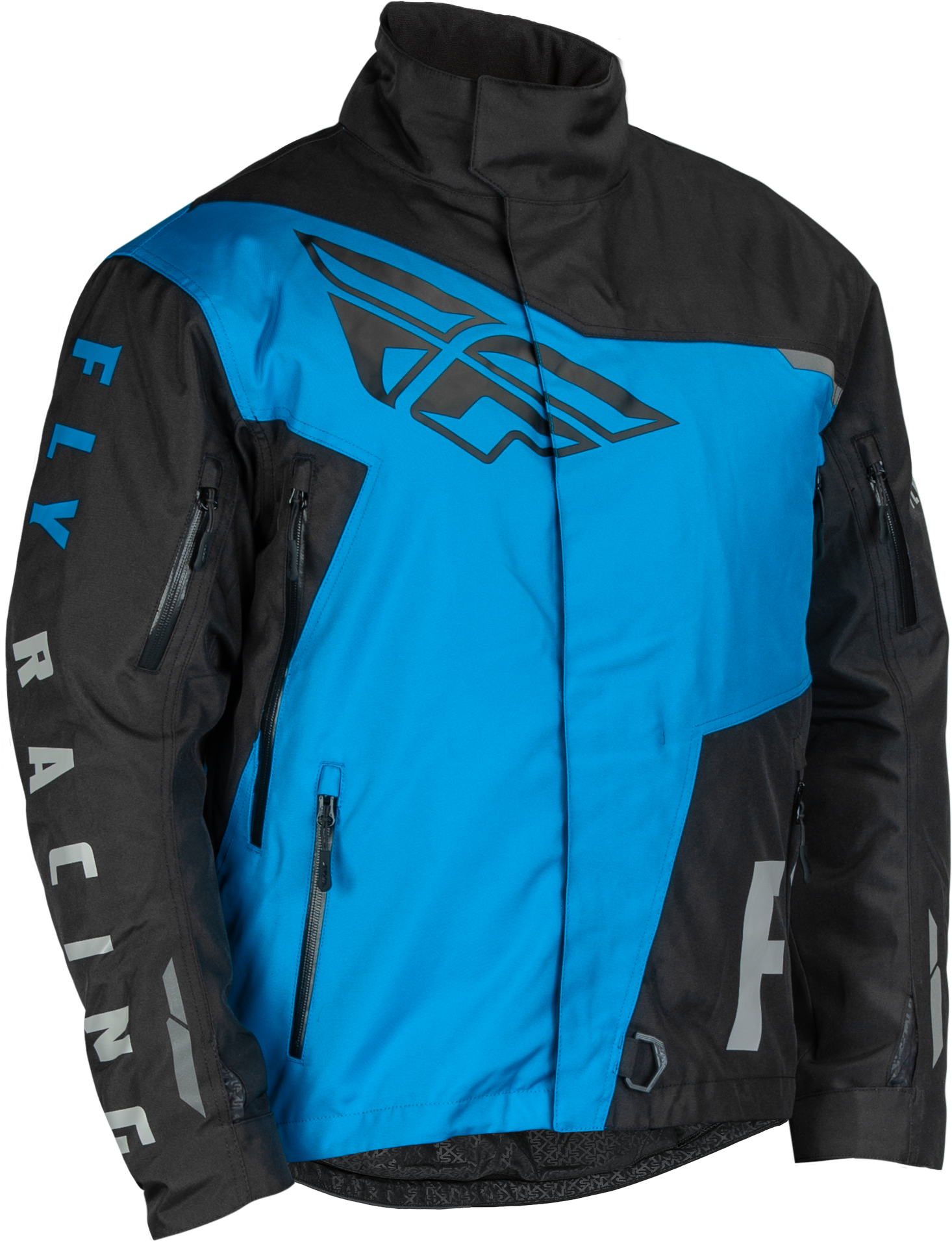 Fly Racing SNX Pro Jacket Black/Blue - Adult Weatherproof Snowboarding Jacket with Thermal Liner