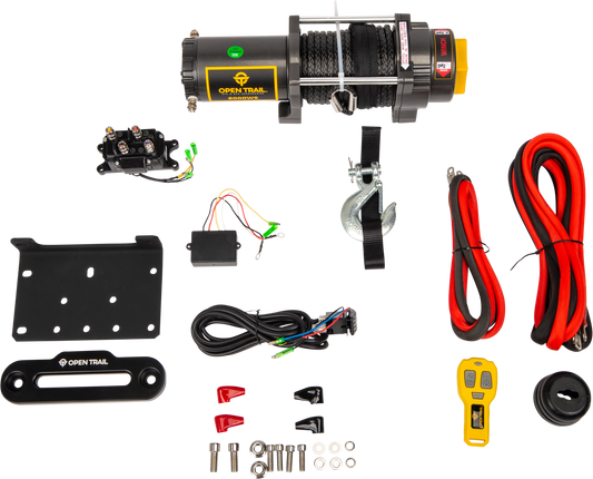 OPEN TRAIL 6000LB WIDE WINCH SYNTHETIC ROPE