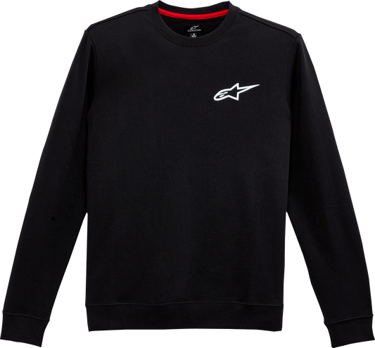 Alpinestars Ageless Crew Fleece Black XL - Comfortable Cotton-Polyester Blend - Kelly Motorsports