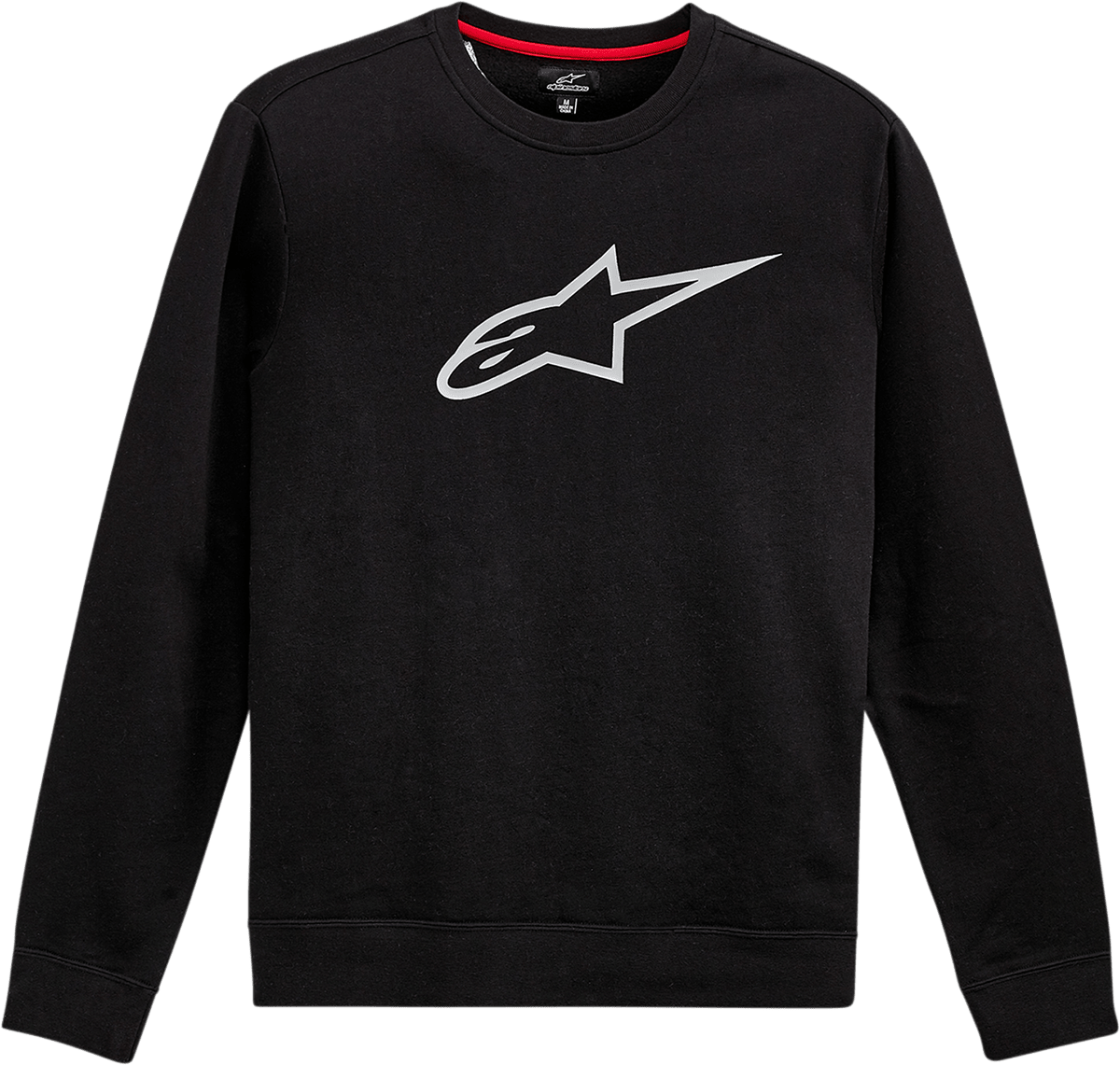 Alpinestars Ageless Crew Fleece - Black/Gray Medium, Part Number 1212513221011M - Kelly Motorsports