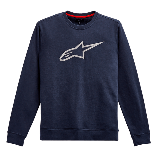 Alpinestars Ageless Crew Fleece Navy/Grey XL - Comfortable Cotton-Polyester Blend - Kelly Motorsports